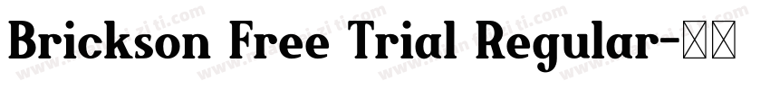 Brickson Free Trial Regular字体转换